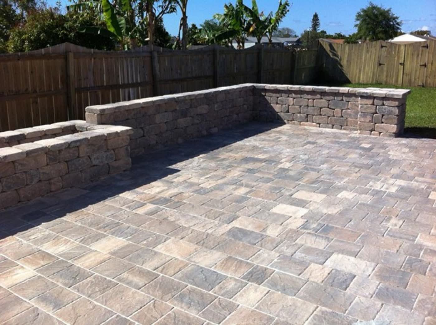 Travertine pavers installed by Groundworks in Brevard County