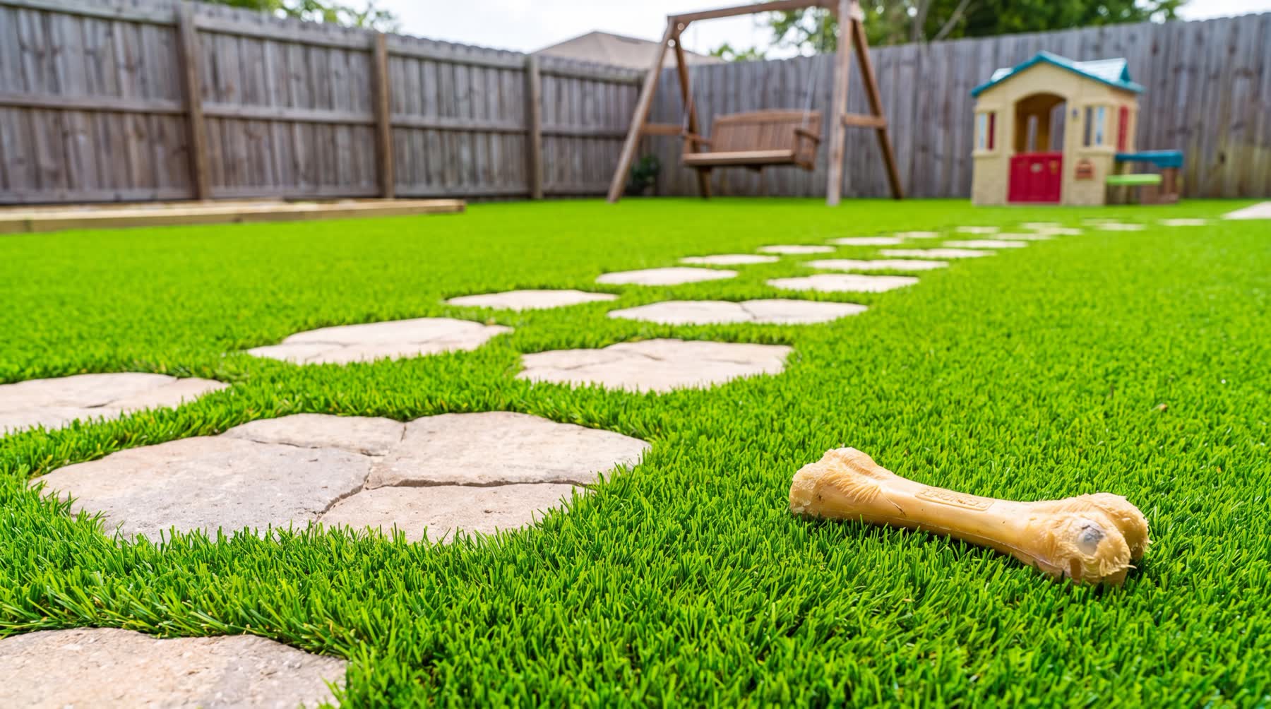 Pet-friendly artificial turf installed by Groundworks