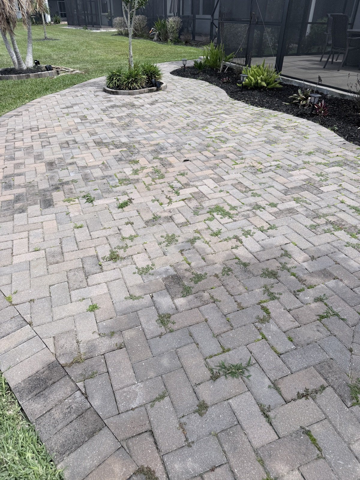 Completed paver and turf installation by Groundworks, Brevard County