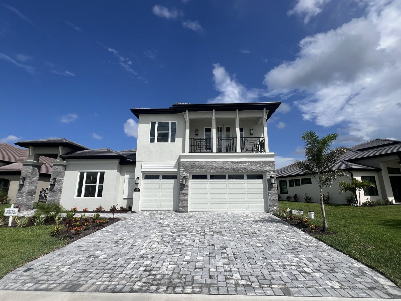 Completed paver and turf installation by Groundworks, Brevard County