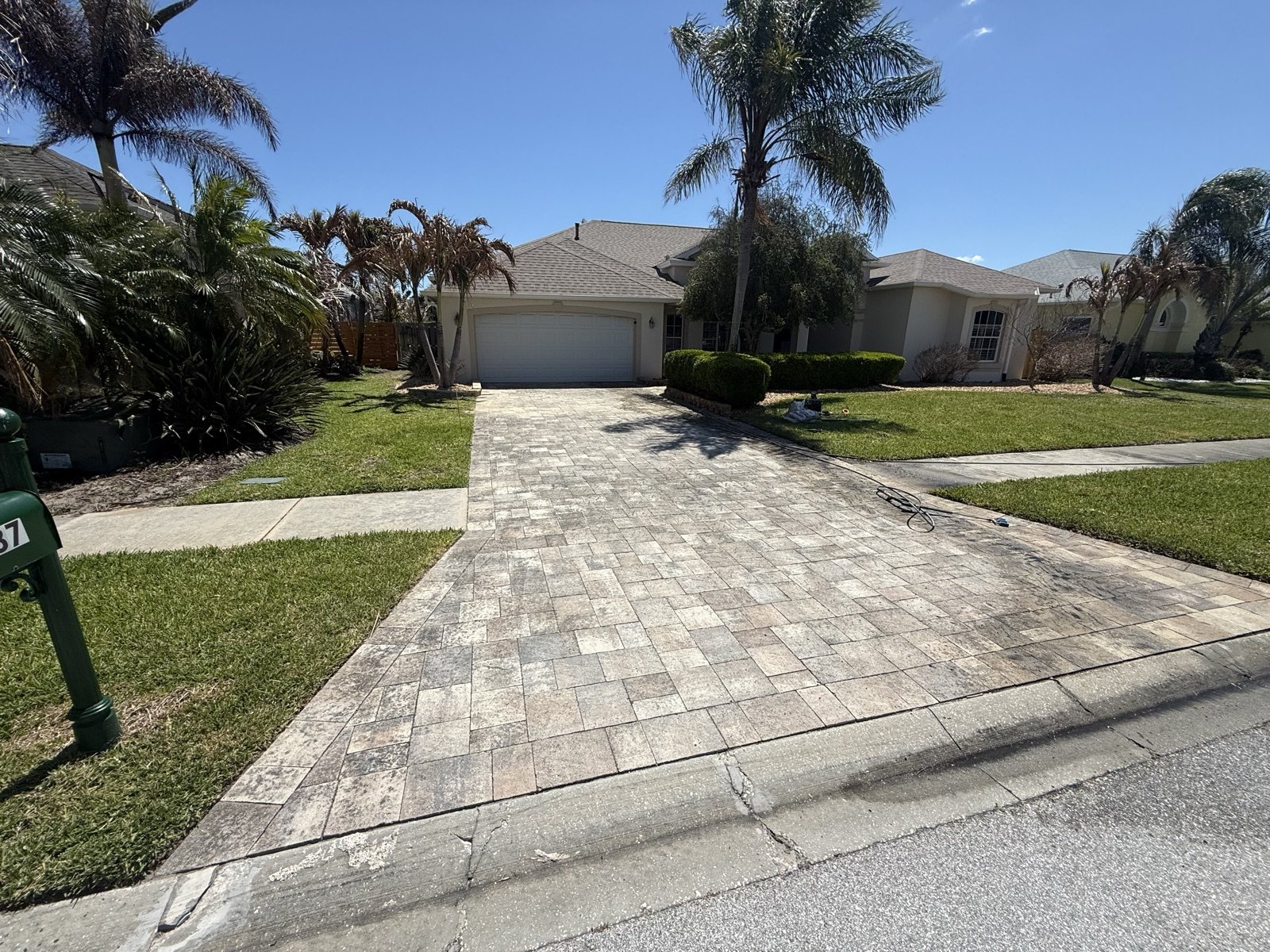 Completed paver and turf installation by Groundworks, Brevard County