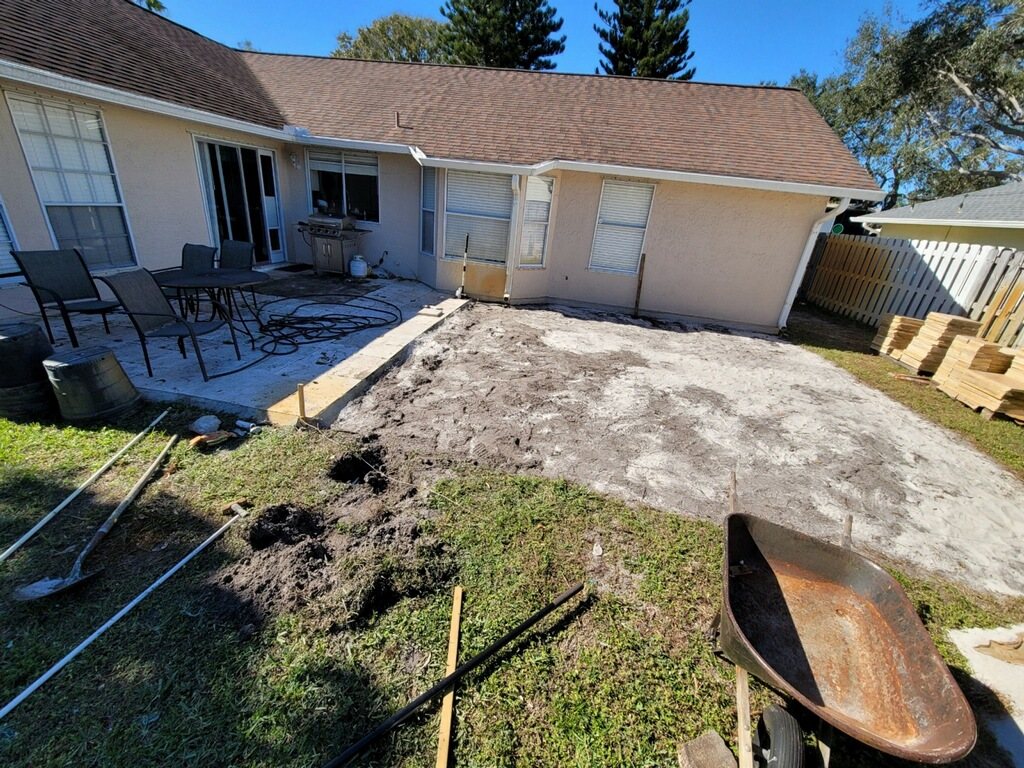 Completed paver and turf installation by Groundworks, Brevard County