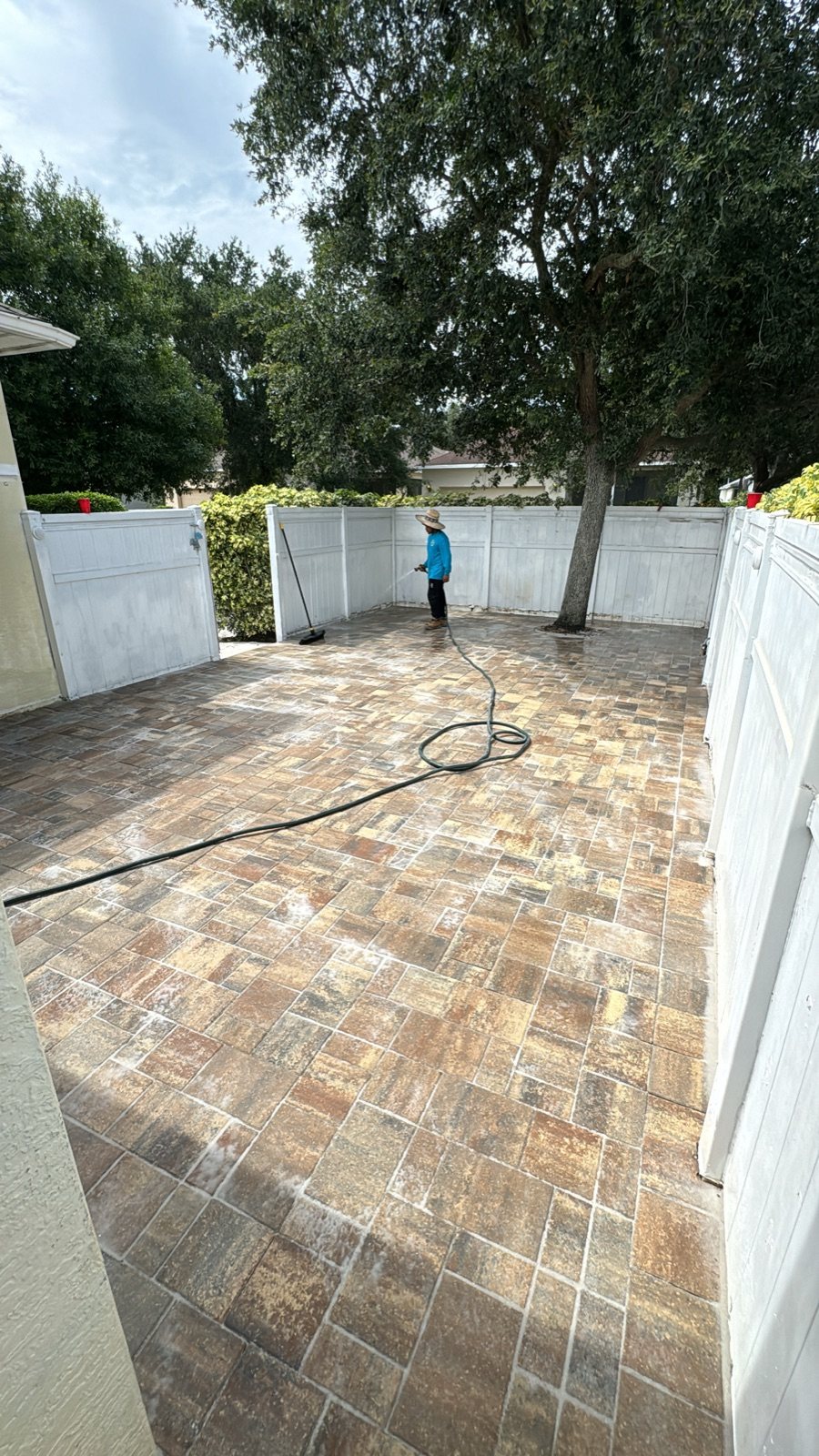 Completed paver and turf installation by Groundworks, Brevard County