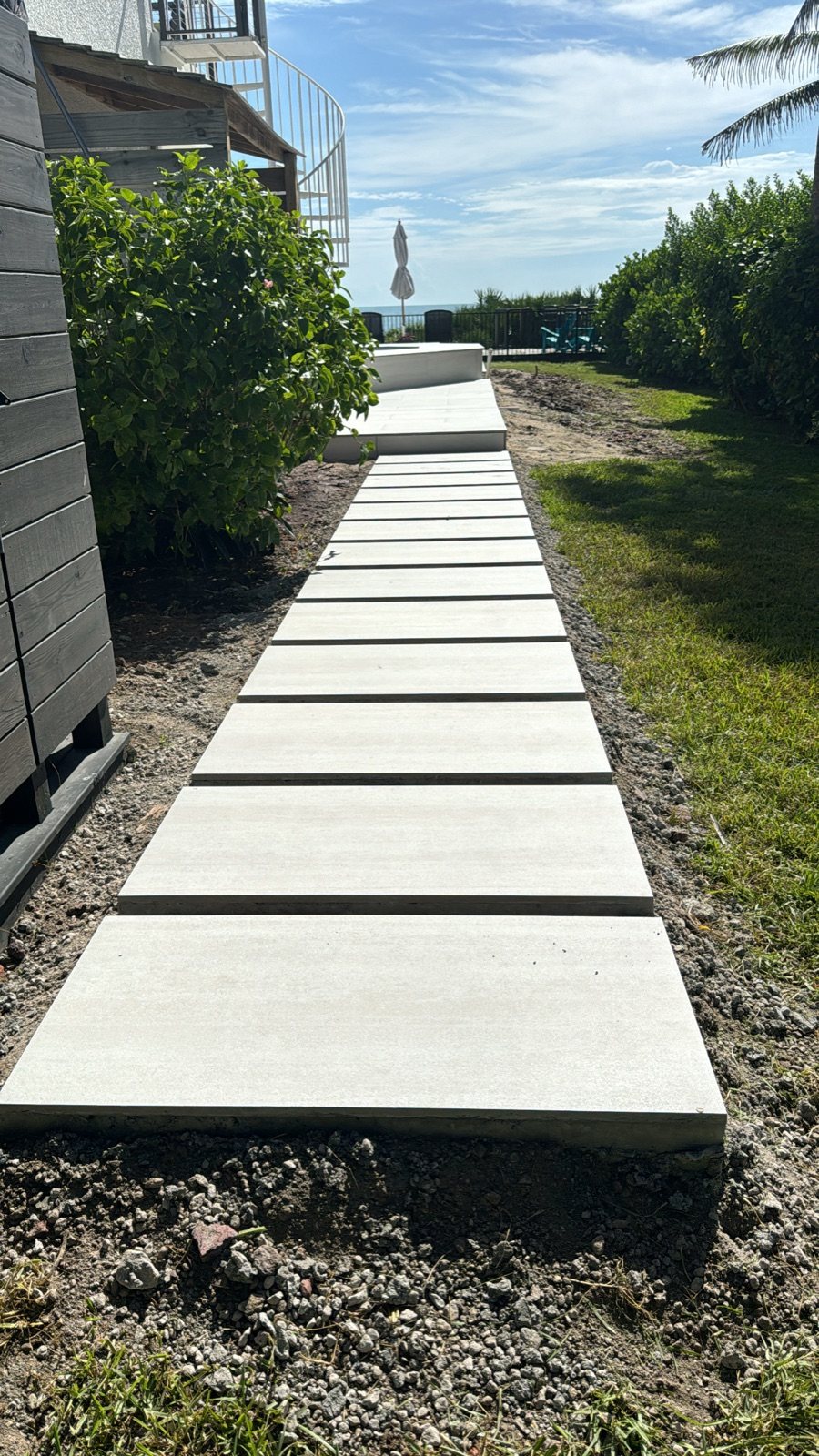 Completed paver and turf installation by Groundworks, Brevard County