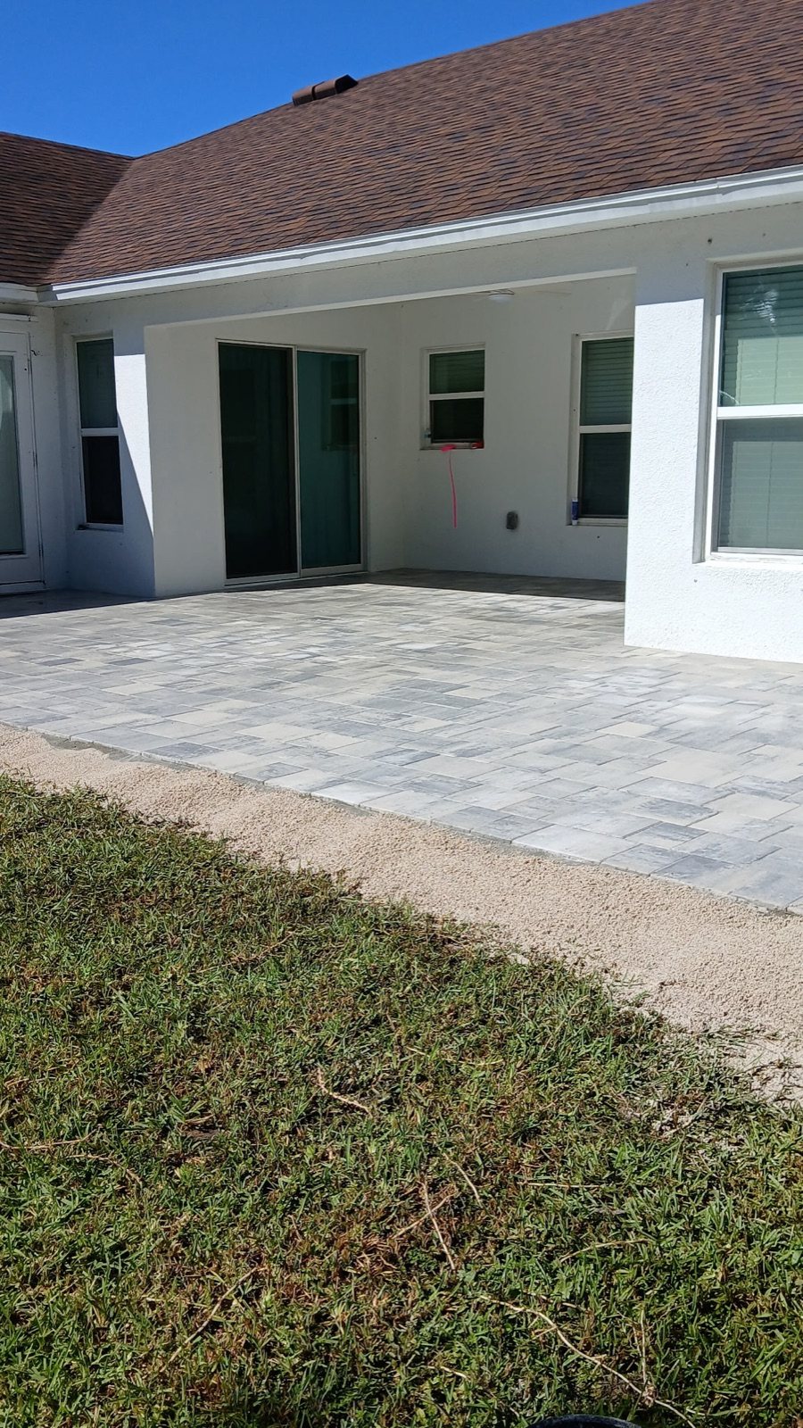 Completed paver and turf installation by Groundworks, Brevard County