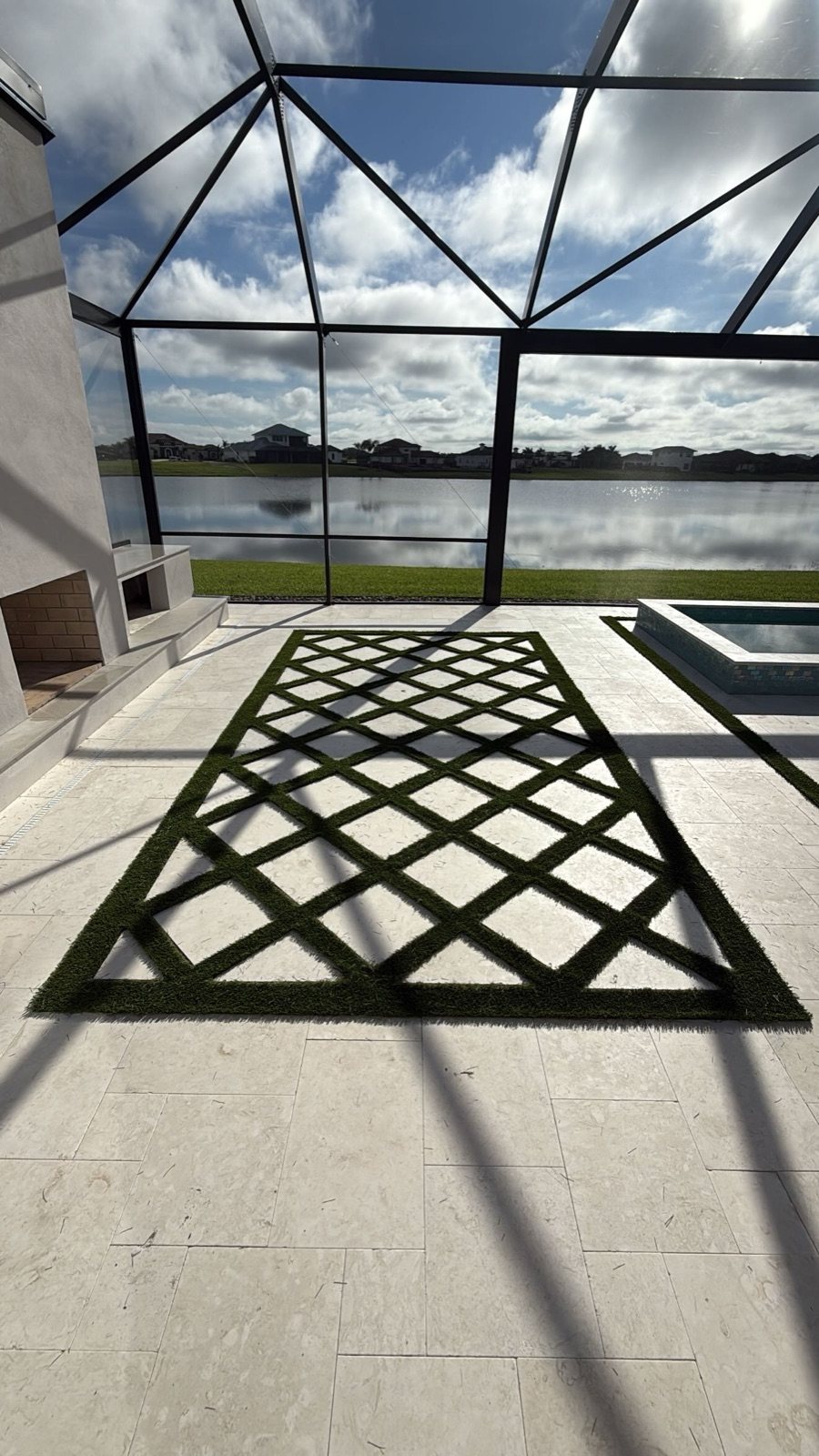 Completed paver and turf installation by Groundworks, Brevard County
