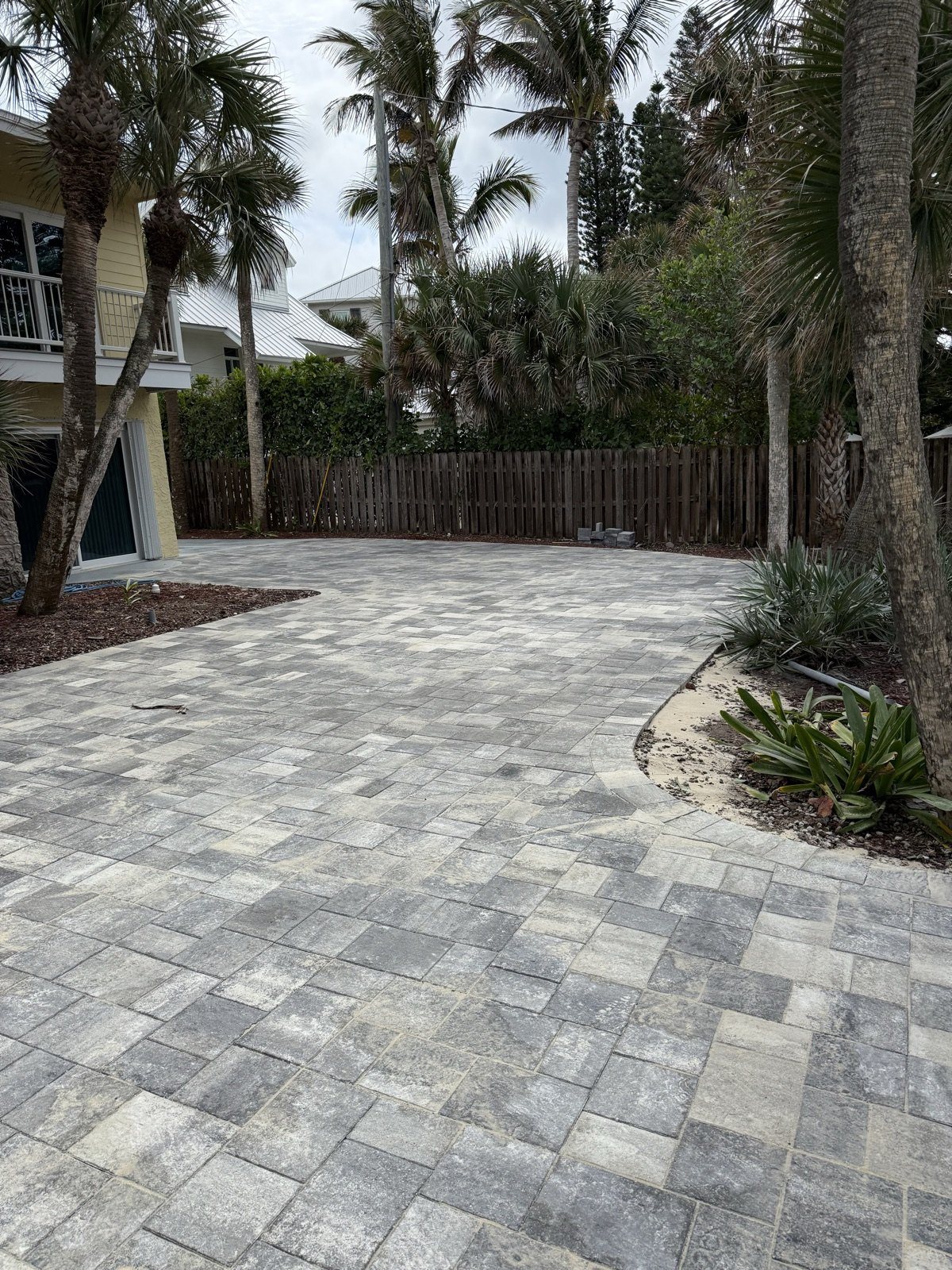 Completed paver and turf installation by Groundworks, Brevard County