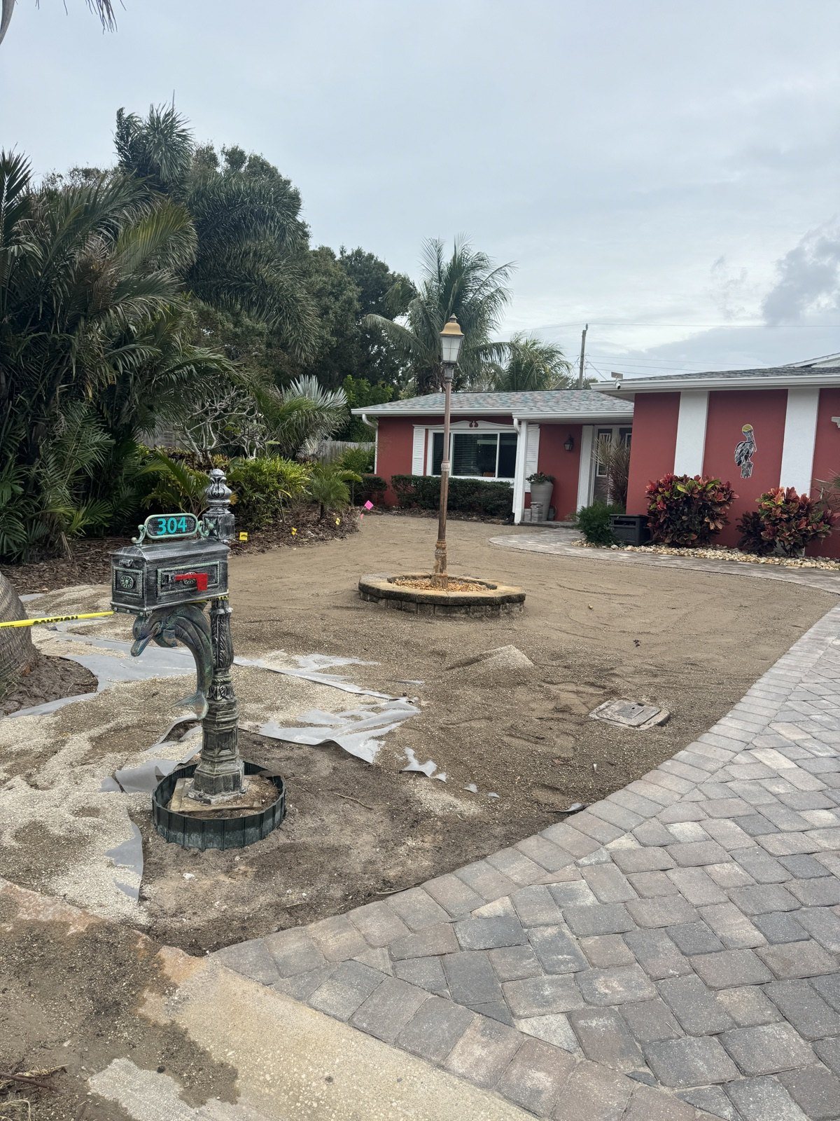 Completed paver and turf installation by Groundworks, Brevard County