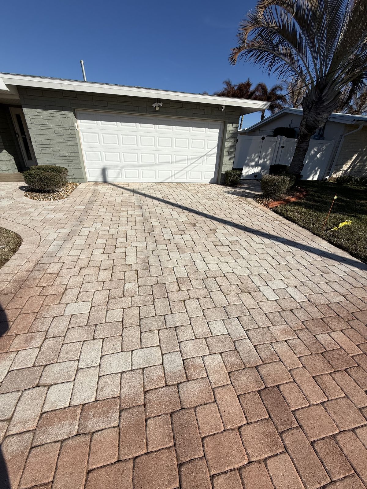 Paver surface cleaned and sealed by Groundworks, Brevard County