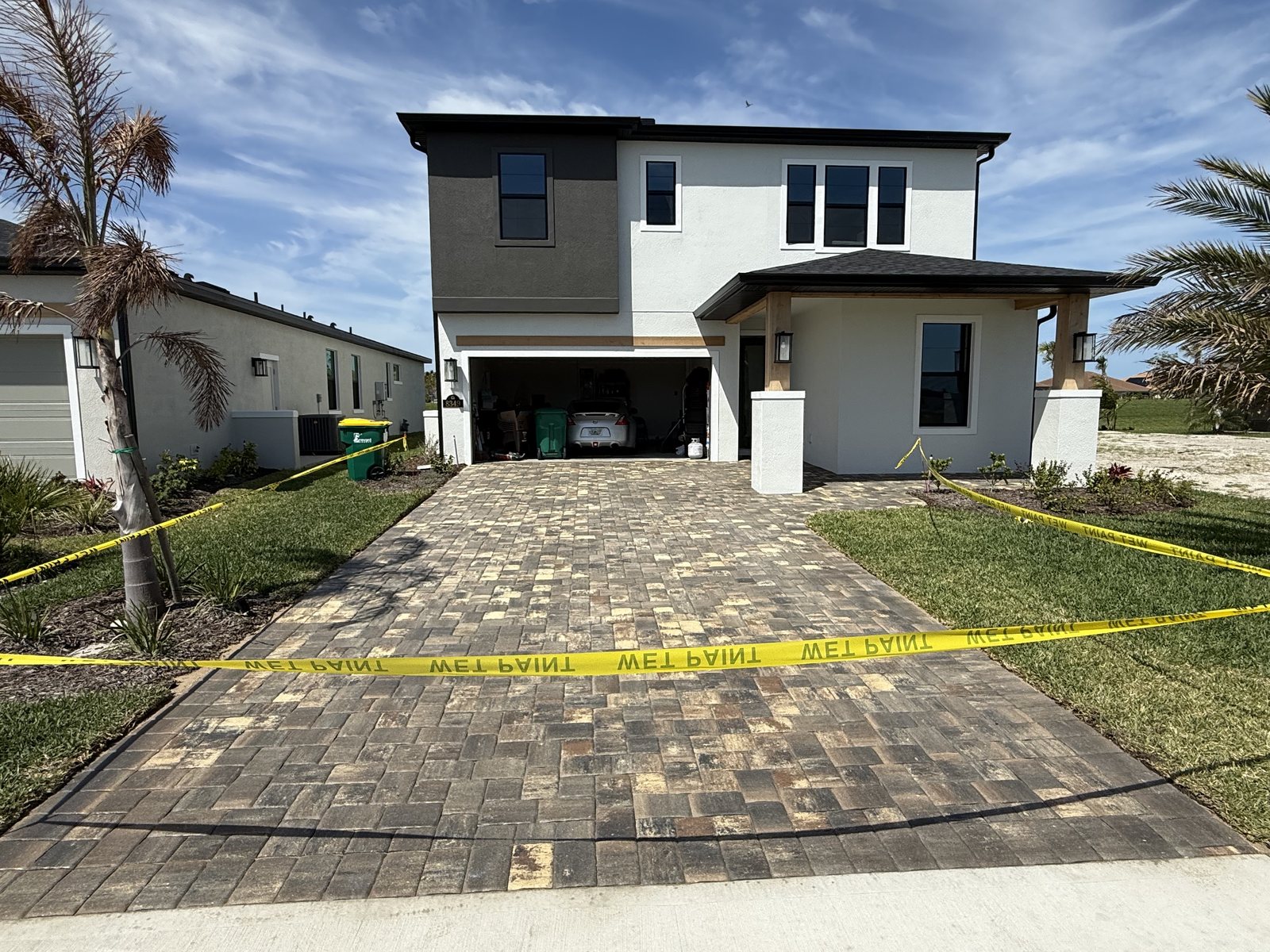 Paver surface cleaned and sealed by Groundworks, Brevard County