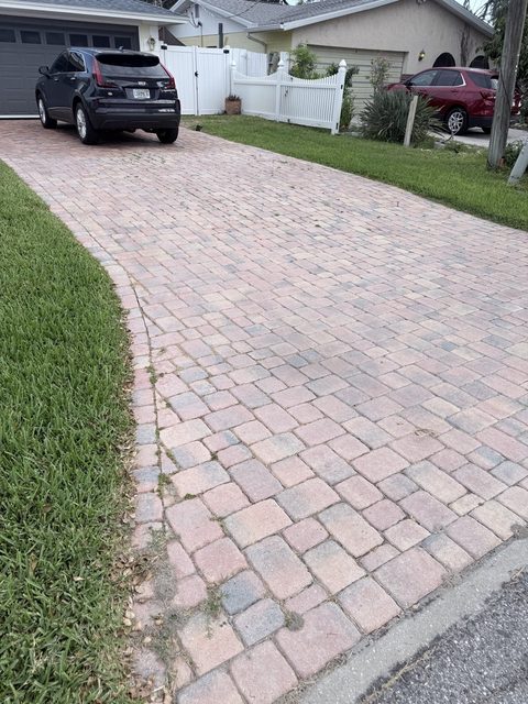 Completed paver and turf installation by Groundworks, Brevard County