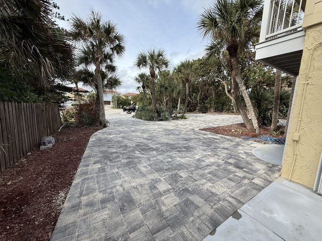 Completed paver and turf installation by Groundworks, Brevard County