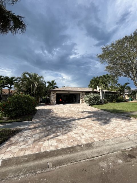 Completed paver and turf installation by Groundworks, Brevard County