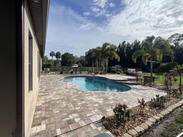 Paver surface cleaned and sealed by Groundworks, Brevard County